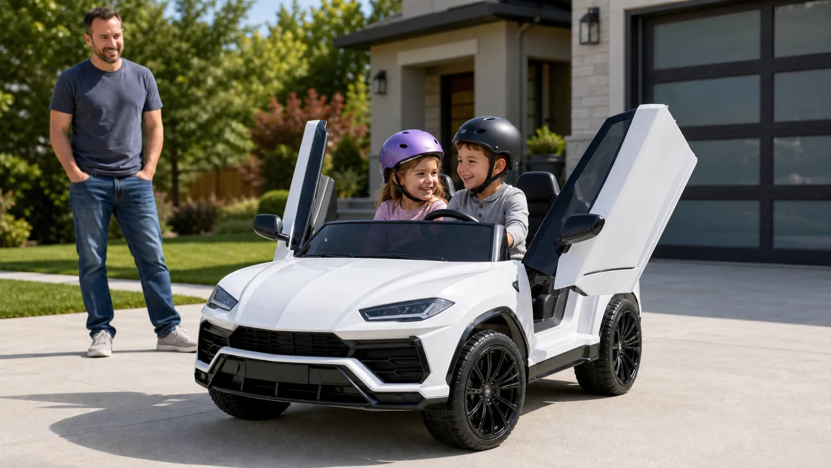 Editorial image representing Best Choice Products Lamborghini Urus in use